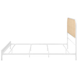 Amherst White Radio Weave Rattan Metal Queen Bed by Coaster at Eve Furniture