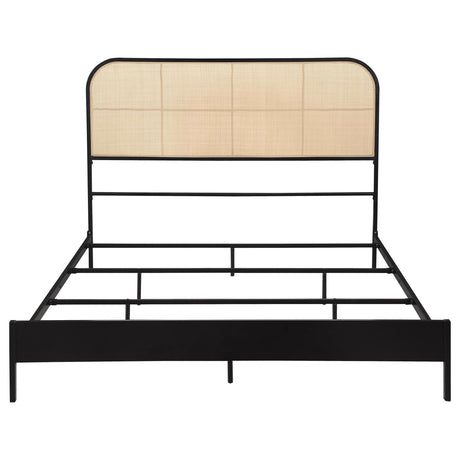 Amherst Black Radio Weave Rattan Metal Eastern King Bed by Coaster at Eve Furniture