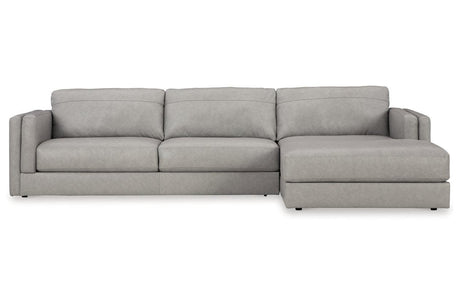Amiata Glacier 2-Piece Sectional with Chaise by Ashley at Eve Furniture