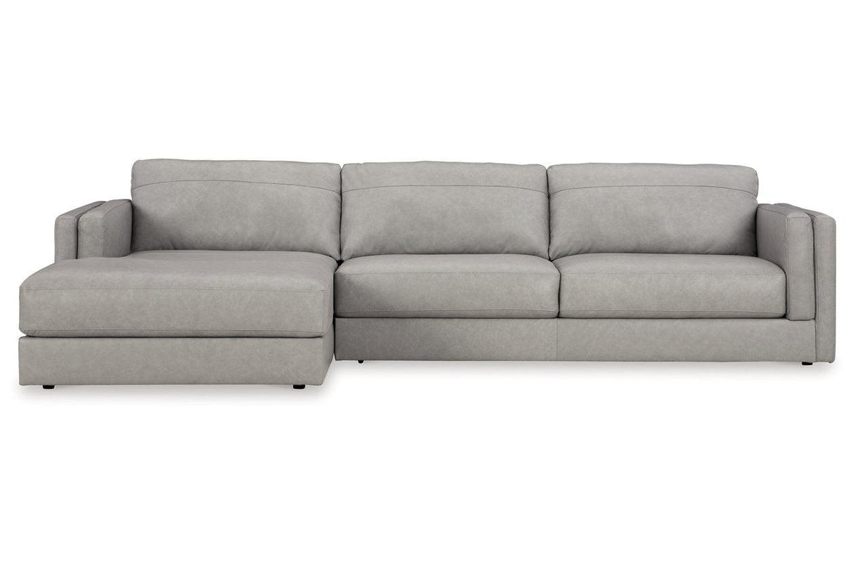 Amiata Glacier 2-Piece Sectional with Chaise by Ashley at Eve Furniture