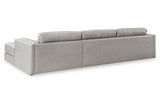 Amiata Glacier 2-Piece Sectional with Chaise by Ashley at Eve Furniture