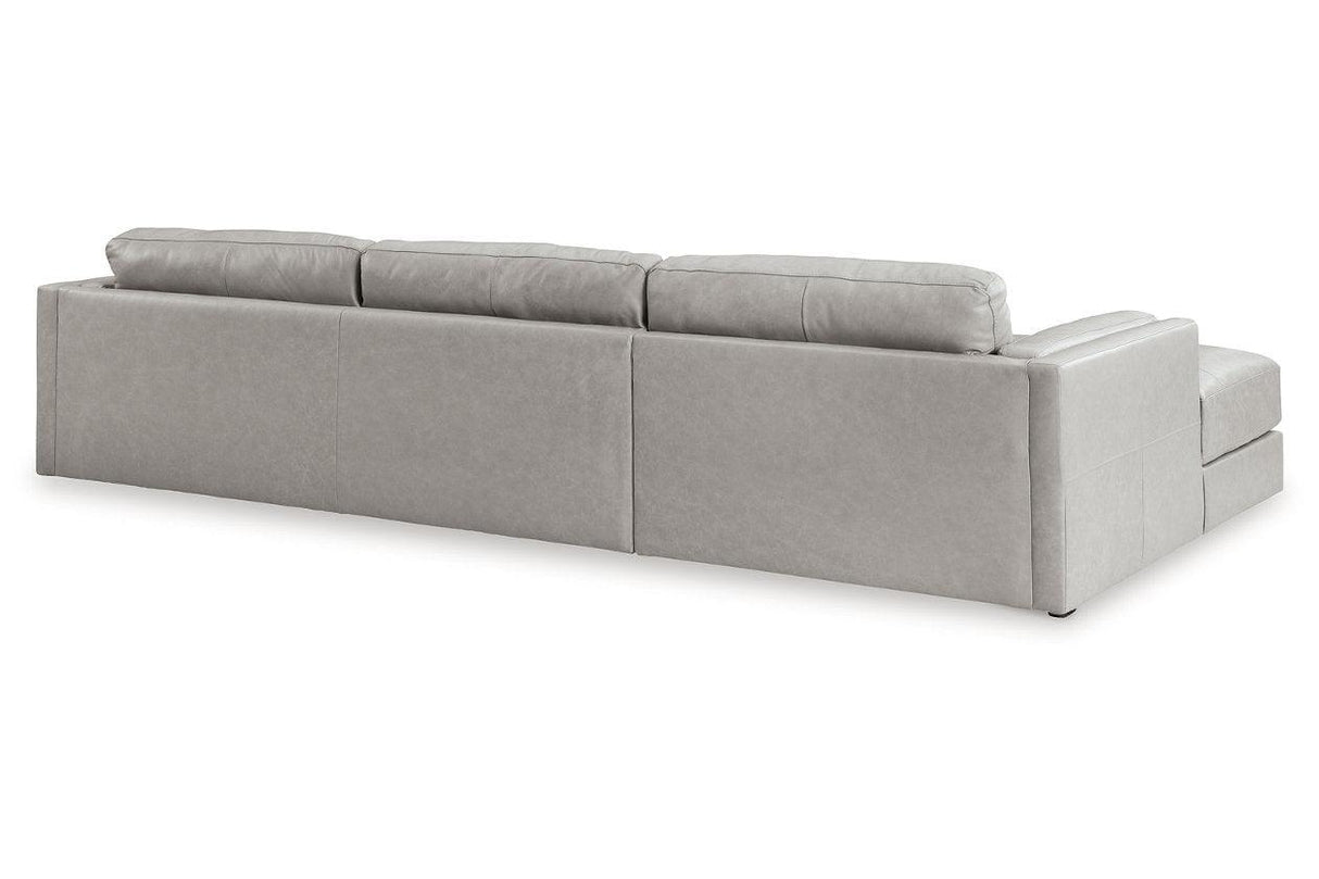 Amiata Glacier 2-Piece Sectional with Chaise by Ashley at Eve Furniture