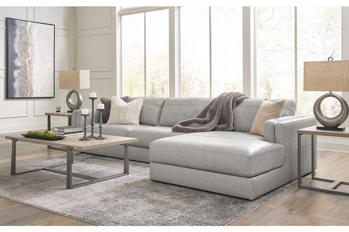 Amiata Glacier 2-Piece Sectional with Chaise by Ashley at Eve Furniture