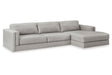 Amiata Glacier 2-Piece Sectional with Chaise by Ashley at Eve Furniture