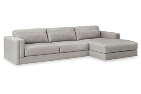 Amiata Glacier 2-Piece Sectional with Chaise by Ashley at Eve Furniture