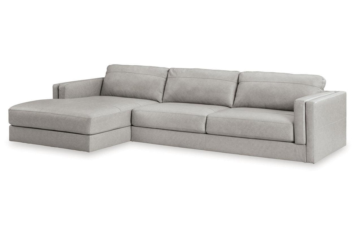 Amiata Glacier 2-Piece Sectional with Chaise by Ashley at Eve Furniture