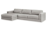 Amiata Glacier 2-Piece Sectional with Chaise by Ashley at Eve Furniture