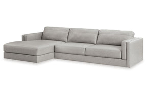 Amiata Glacier 2-Piece Sectional with Chaise by Ashley at Eve Furniture