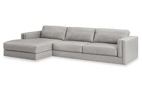Amiata Glacier 2-Piece Sectional with Chaise by Ashley at Eve Furniture