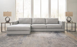 Amiata Glacier Leather 2-Piece Left Arm Facing (Left Arm Facing (LAF)) Chaise Sectional by Ashley at Eve Furniture
