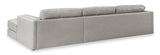 Amiata Glacier Leather 2-Piece Right Arm Facing (RAF) Chaise Sectional by Ashley at Eve Furniture