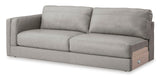 Amiata Glacier Leather 2-Piece Right Arm Facing (RAF) Chaise Sectional by Ashley at Eve Furniture