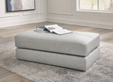 Amiata Glacier Oversized Accent Ottoman by Ashley at Eve Furniture