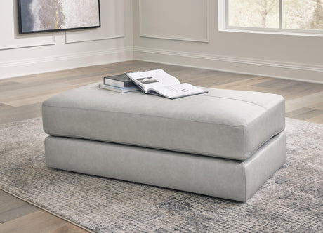 Amiata Glacier Oversized Accent Ottoman by Ashley at Eve Furniture