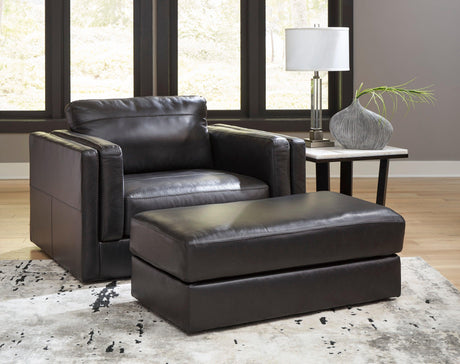 Amiata Onyx Leather Living Room Set by Ashley at Eve Furniture