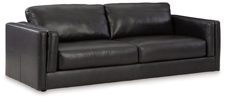 Amiata Onyx Leather Sofa by Ashley at Eve Furniture