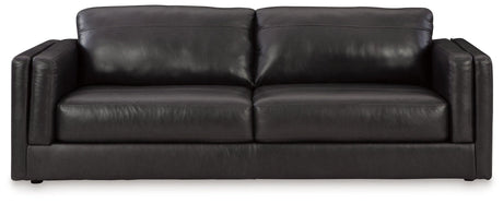 Amiata Onyx Leather Sofa by Ashley at Eve Furniture