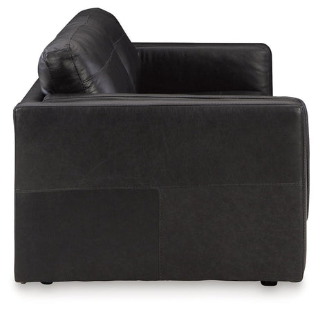 Amiata Onyx Leather Sofa by Ashley at Eve Furniture