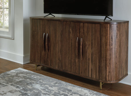 Amickly Dark Brown Accent Cabinet by Ashley at Eve Furniture