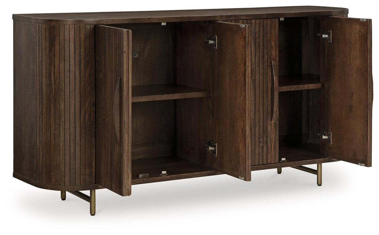 Amickly Dark Brown Accent Cabinet by Ashley at Eve Furniture