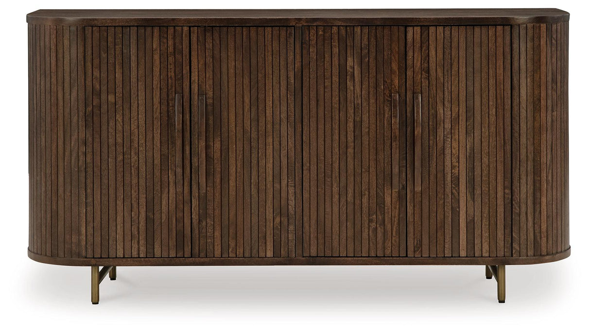 Amickly Dark Brown Accent Cabinet by Ashley at Eve Furniture