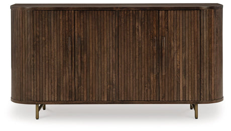 Amickly Dark Brown Accent Cabinet by Ashley at Eve Furniture