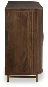 Amickly Dark Brown Accent Cabinet by Ashley at Eve Furniture