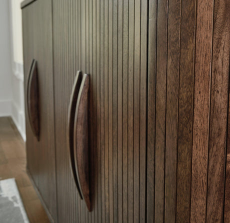 Amickly Dark Brown Accent Cabinet by Ashley at Eve Furniture