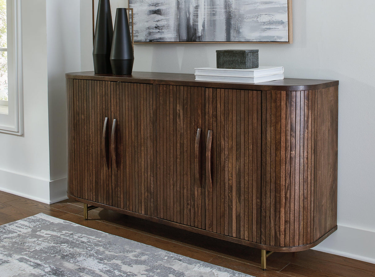 Amickly Dark Brown Accent Cabinet by Ashley at Eve Furniture