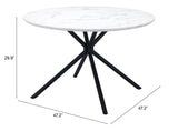 Amiens Dining Table White by Zuomod at Eve Furniture