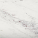 Amika White Marble Top Black Metal Base Console Table by Mercana at Eve Furniture
