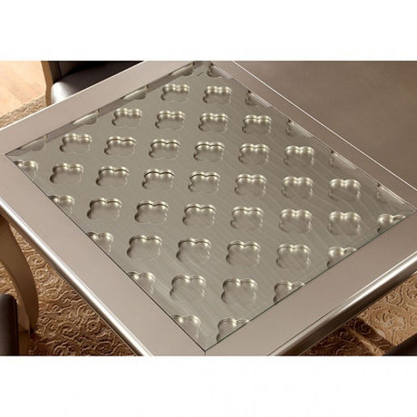 Amina Champagne 9-Piece Dining Room Set by Furniture of America at Eve Furniture