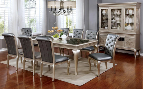 Amina Champagne Dining Table Only by Furniture of America at Eve Furniture