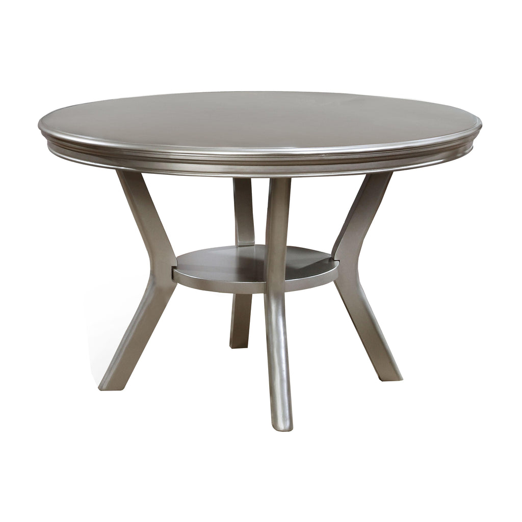 Amina Champagne Round Dining Table by Furniture of America at Eve Furniture