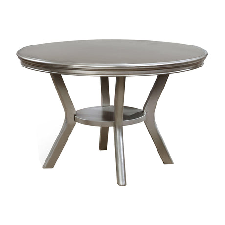 Amina Champagne Round Dining Table Only by Furniture of America at Eve Furniture