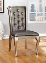 Amina Champagne Side Chair, Set of 2 by Furniture of America at Eve Furniture