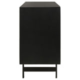 Aminah Natural/Black 3-Door Wooden Accent Cabinet