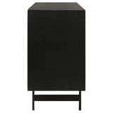 Aminah Natural and Black 3-Door Wooden Accent Cabinet by Coaster at Eve Furniture