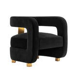 Amirah Accent Chair in Black by Manhattan Comfort at Eve Furniture