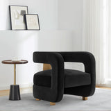 Amirah Accent Chair in Black by Manhattan Comfort at Eve Furniture
