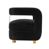 Amirah Accent Chair in Black by Manhattan Comfort at Eve Furniture
