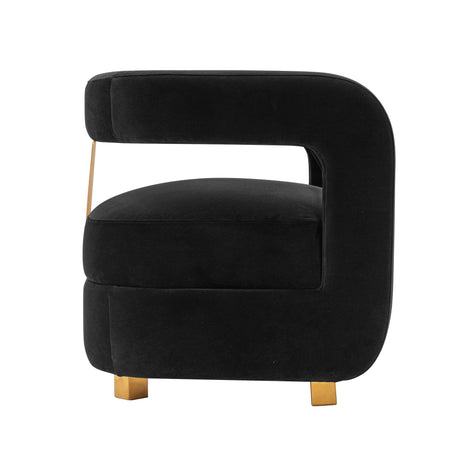 Amirah Accent Chair in Black by Manhattan Comfort at Eve Furniture