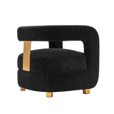 Amirah Accent Chair in Black by Manhattan Comfort at Eve Furniture