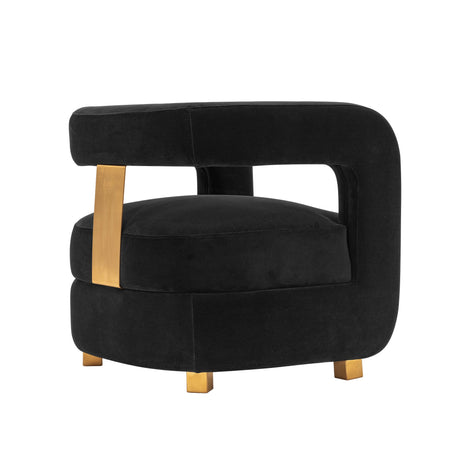 Amirah Accent Chair in Black by Manhattan Comfort at Eve Furniture
