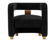Amirah Accent Chair in Black by Manhattan Comfort at Eve Furniture