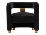 Amirah Accent Chair in Black by Manhattan Comfort at Eve Furniture