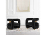 Amirah Accent Chair in Black (set of 2) by Manhattan Comfort at Eve Furniture