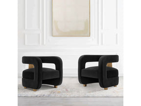 Amirah Accent Chair in Black (set of 2) by Manhattan Comfort at Eve Furniture