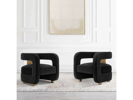 Amirah Accent Chair in Black (set of 2) by Manhattan Comfort at Eve Furniture
