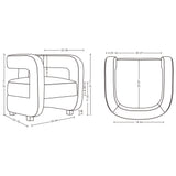 Amirah Accent Chair in White by Manhattan Comfort at Eve Furniture